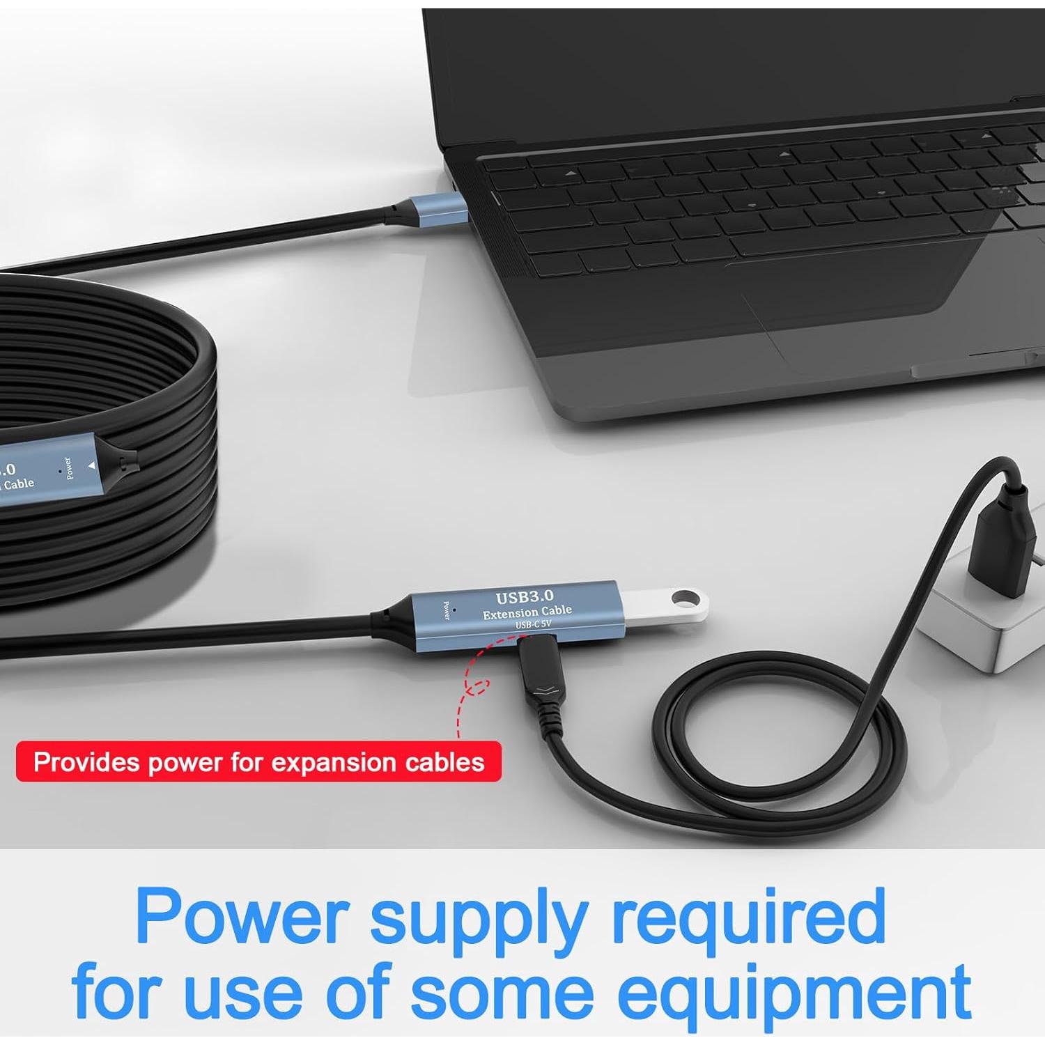 Cable de Extensión USB 3.0 SSS·GRGB 24.38m Macho a Hembra