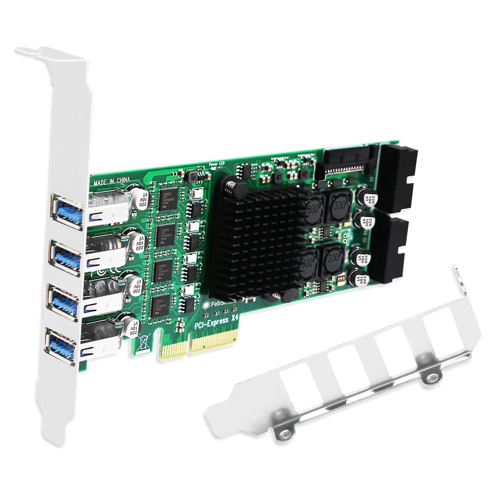 Tarjeta PCIE FebSmart FS-4C-U8S-Pro 8 Puertos USB 3.0 5Gbps