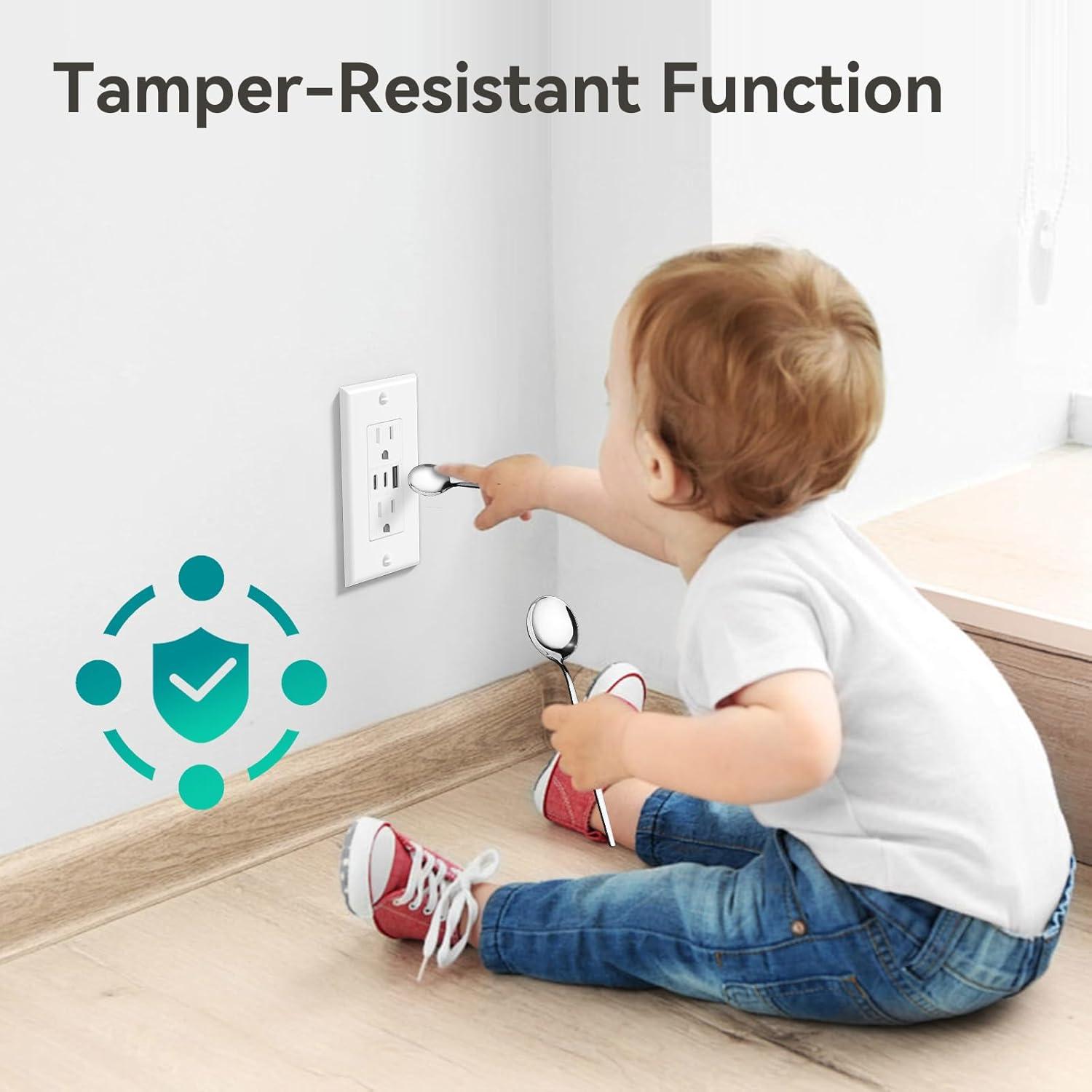 Enchufes de Pared Amico 3 Puertos USB 30W 24 Unidades