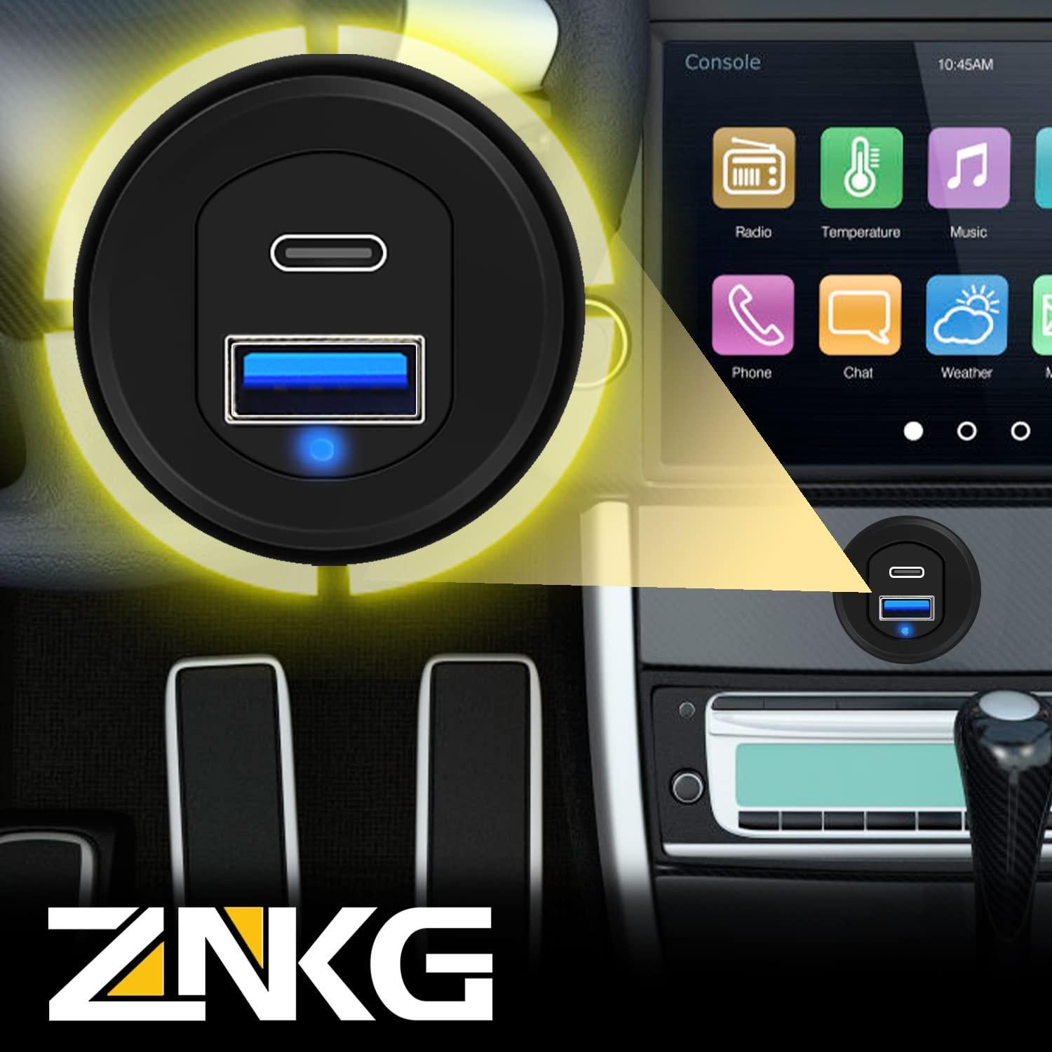 Cable de Montaje Flush ZNKG Tipo C 3.1 y USB 3.0 0.91m