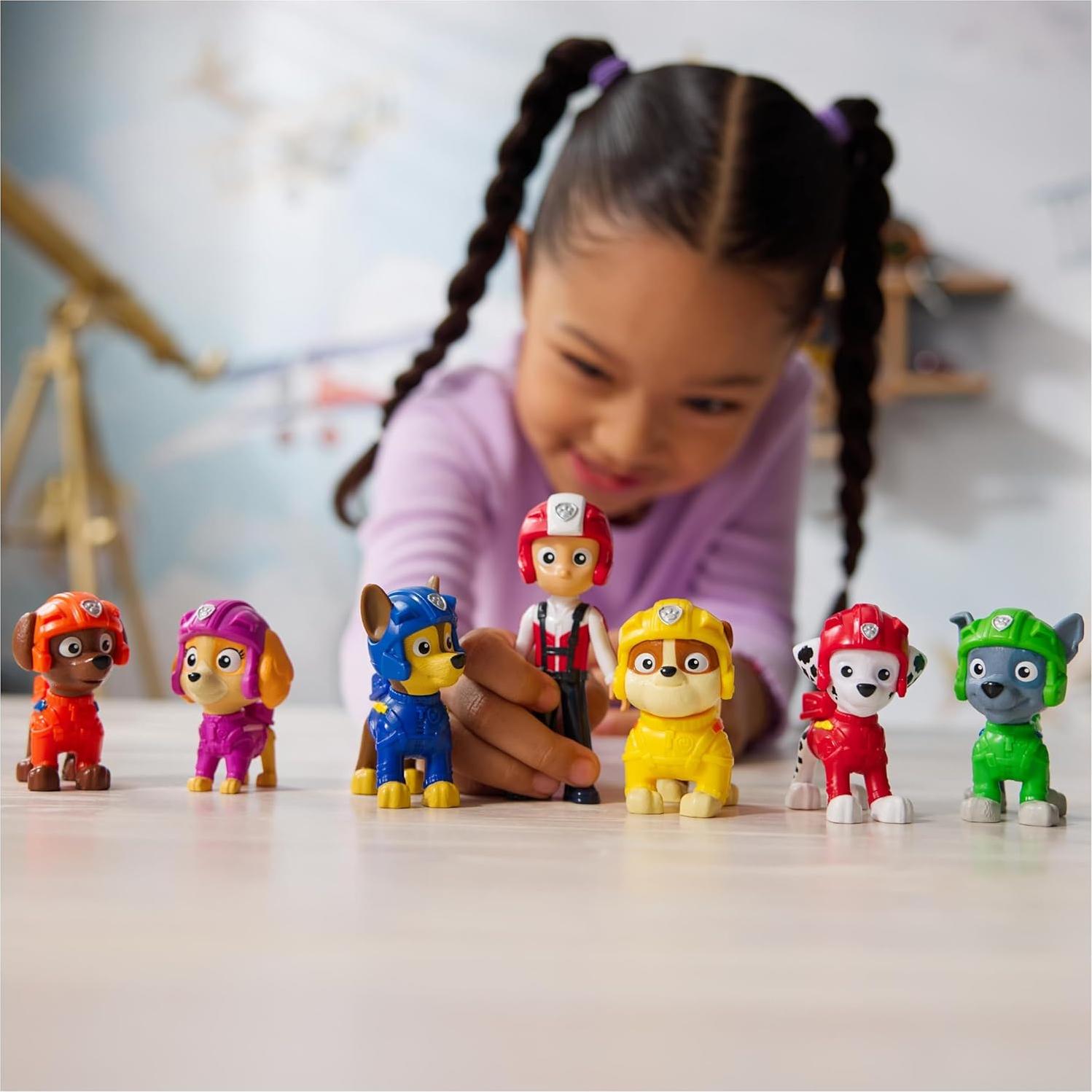 Set de Figuras de Rescate Aéreo Paw Patrol - 7 Piezas