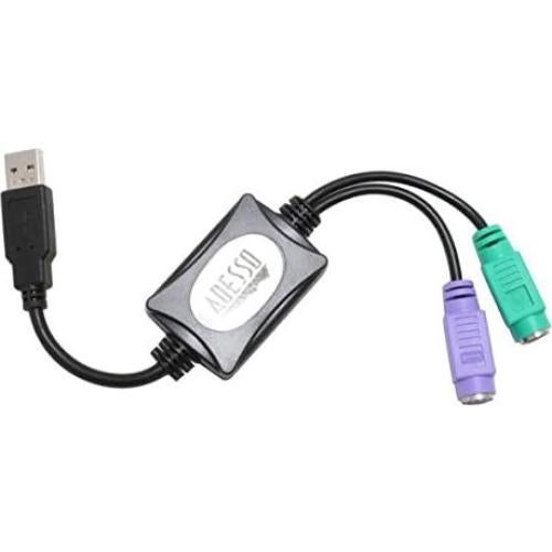 Adaptador PS/2 a USB Adesso ADP-PU21 - Conecta 2 dispositivos