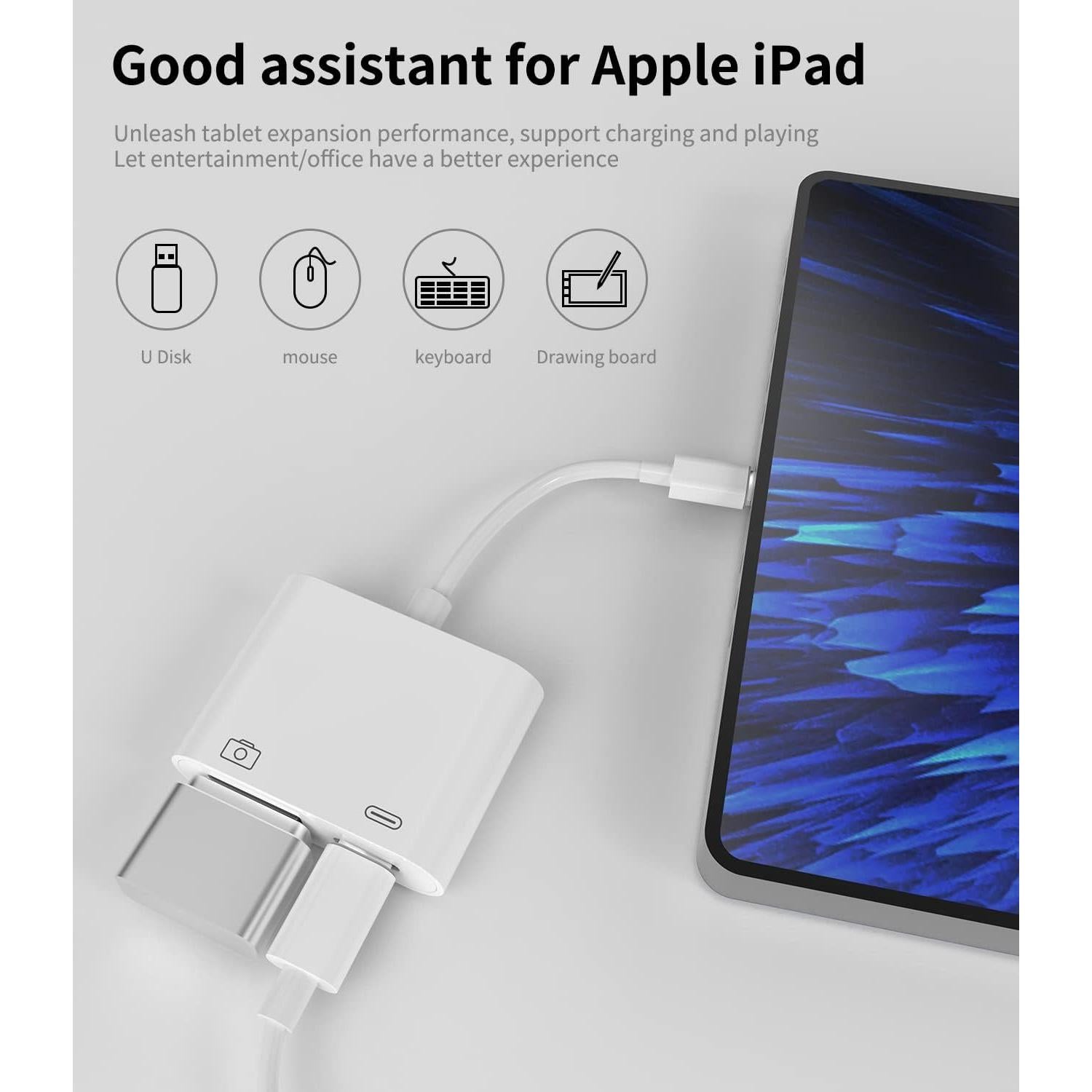 Adaptador Lightning a USB Aksenli para iPhone y iPad
