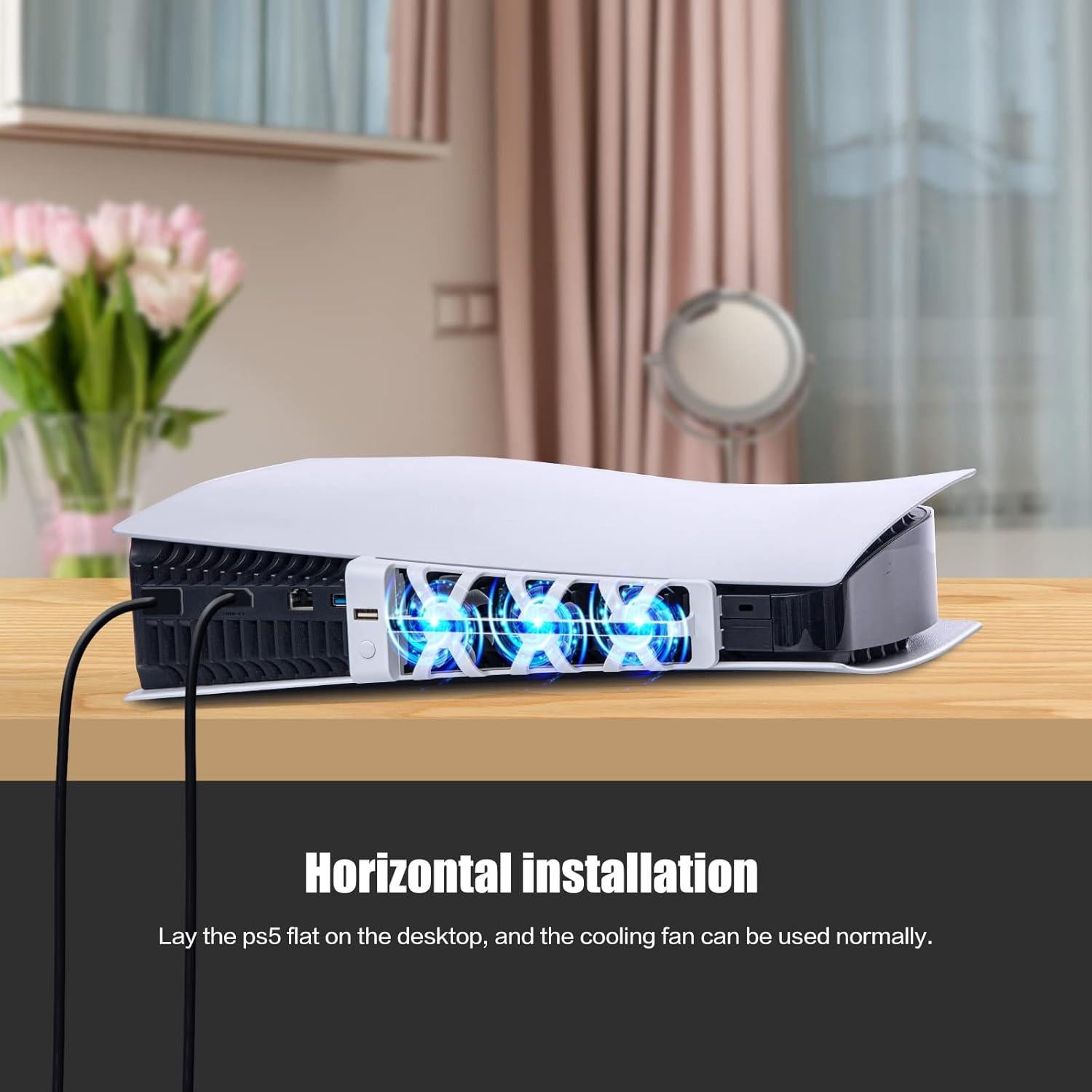 Ventilador de Enfriamiento PS5 NANANINO Blanco con Luz LED