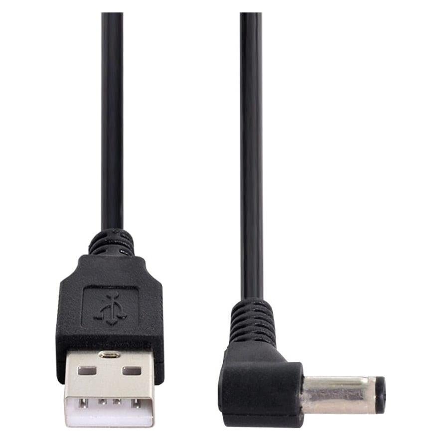 Cable de Carga USB 2.0 Tipo A Macho a 5.5x2.5mm CY 80cm