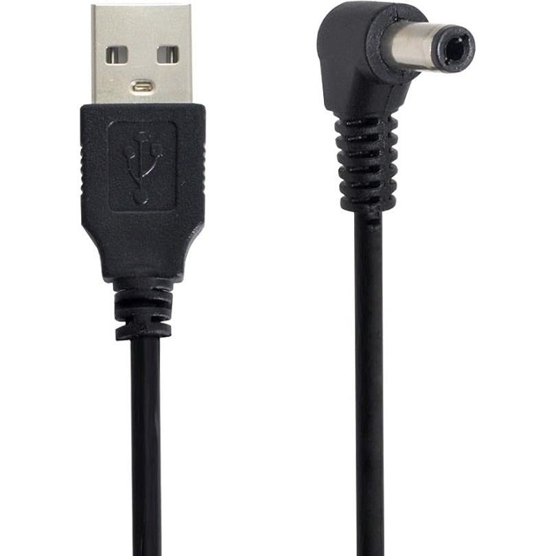 Cable de Carga USB 2.0 Tipo A Macho a 5.5x2.5mm CY 80cm