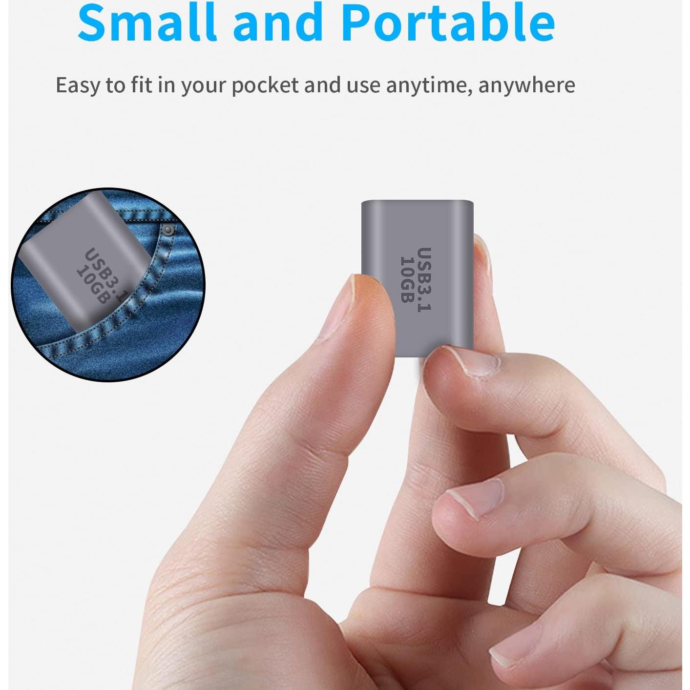 Adaptador Poyiccot USB C a USB A 3.1 Gen2 10Gbps 1-Pack