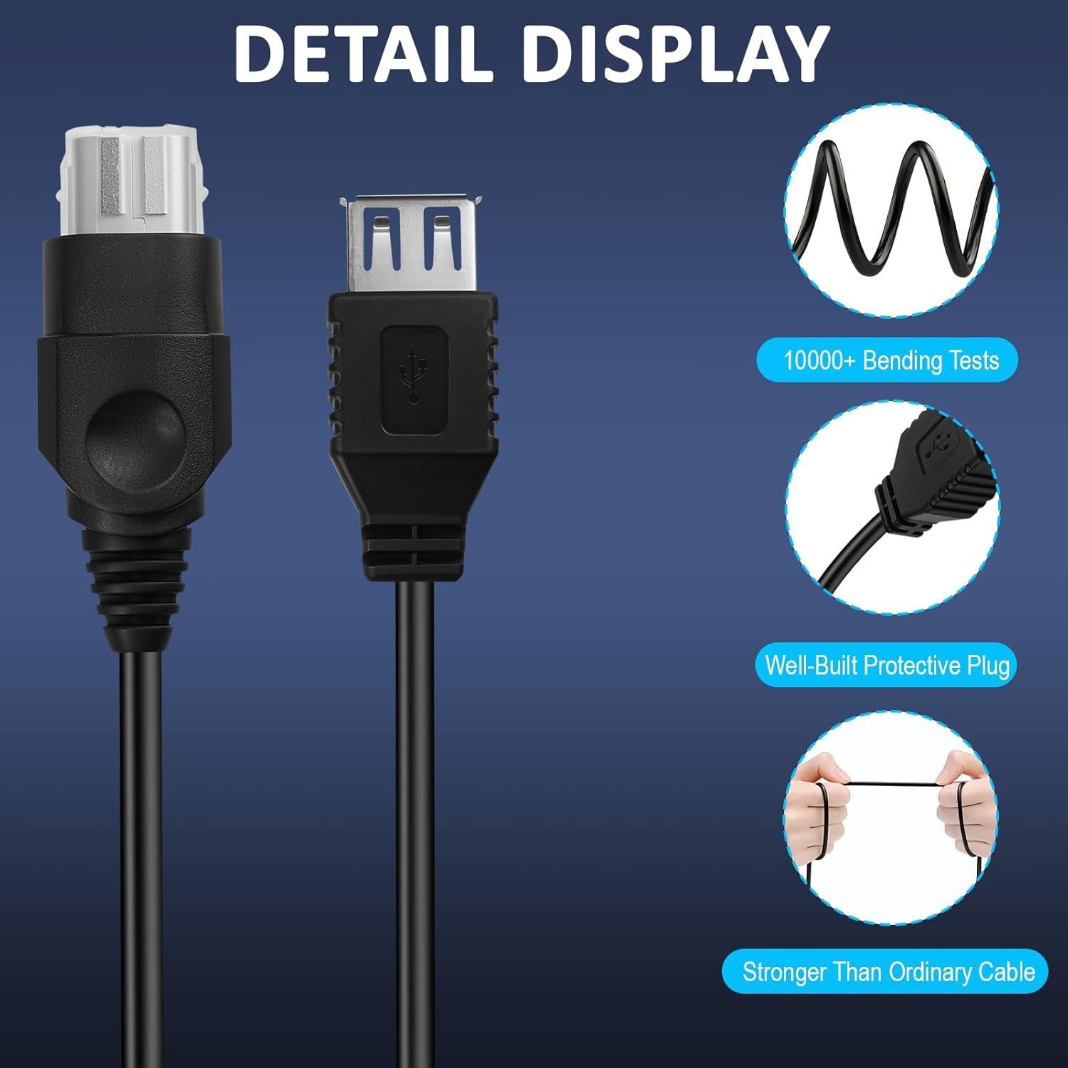 Cable Adaptador USB a Xbox Original Gen 1 y PC 78.74cm