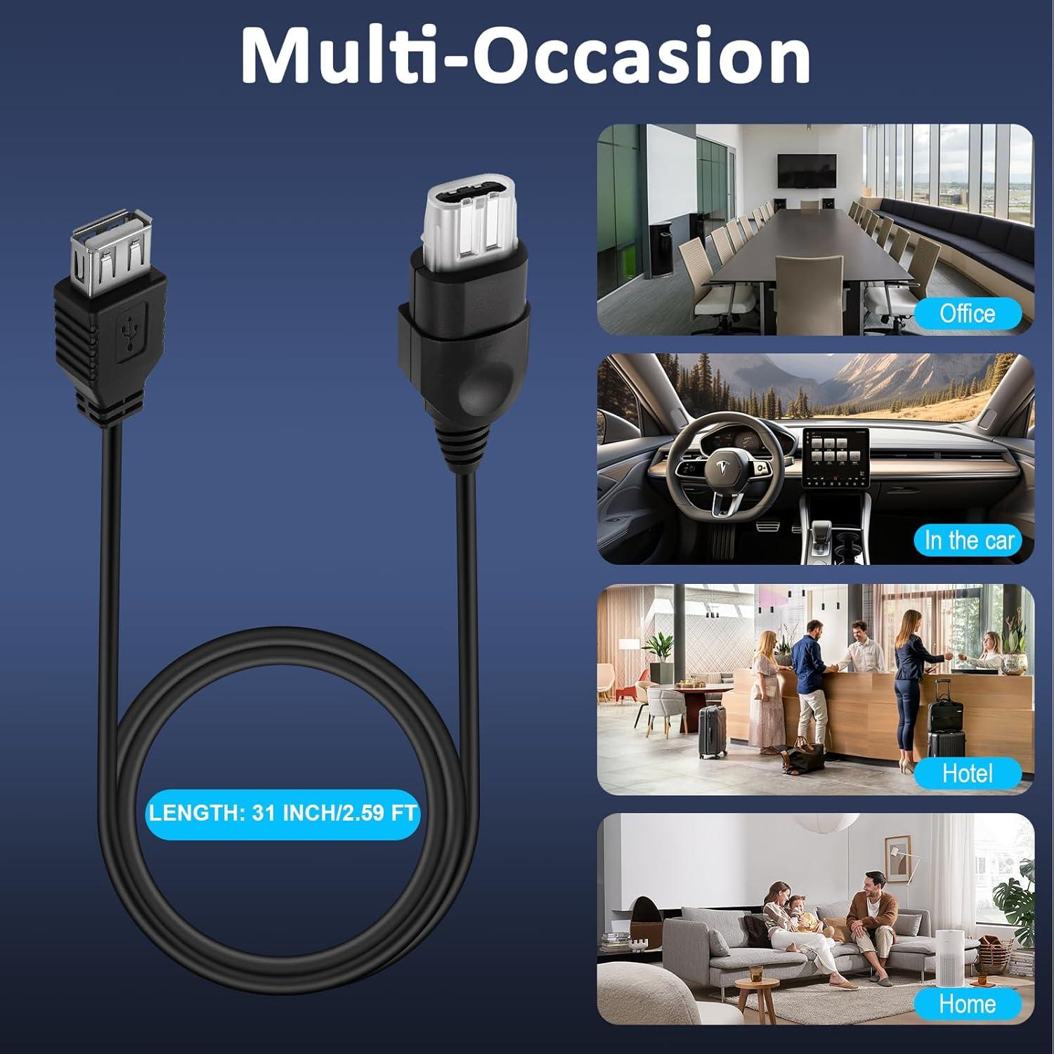 Cable Adaptador USB a Xbox Original Gen 1 y PC 78.74cm