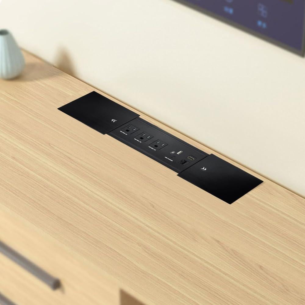 Caja de Conectividad JS Technology para Mesa - 3 Enchufes + USB-C