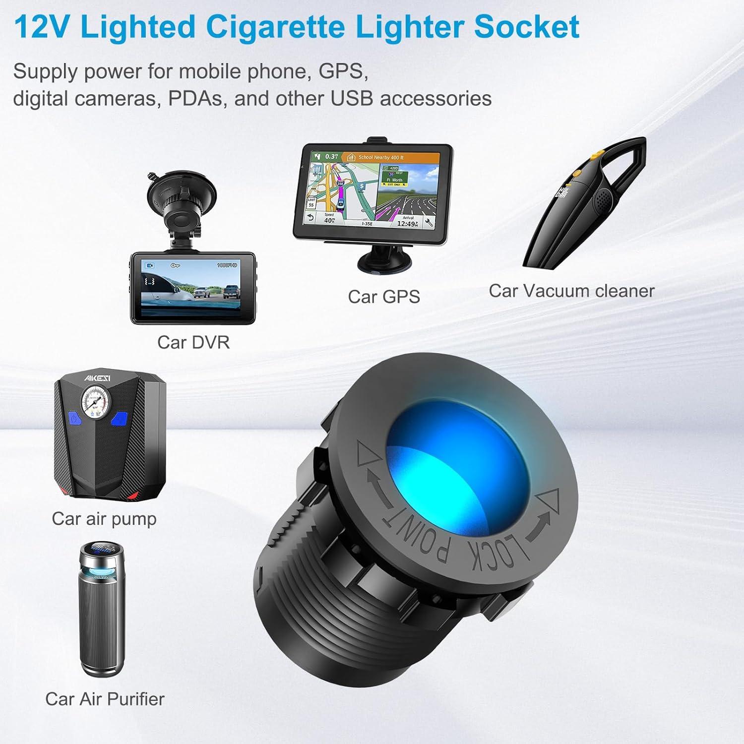 Panel de Interruptores Marinos 12V GSG con Cargador USB 4 en 1