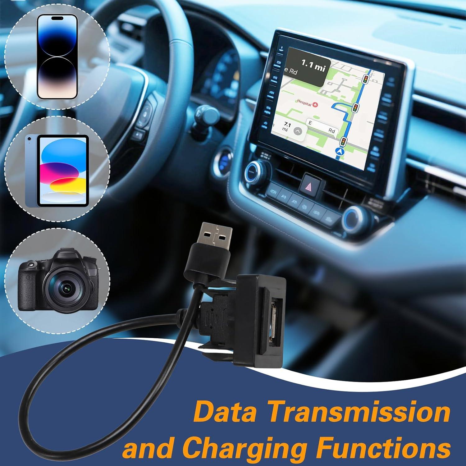 Adaptador USB macho a hembra KPALAG para Toyota 2007-2019