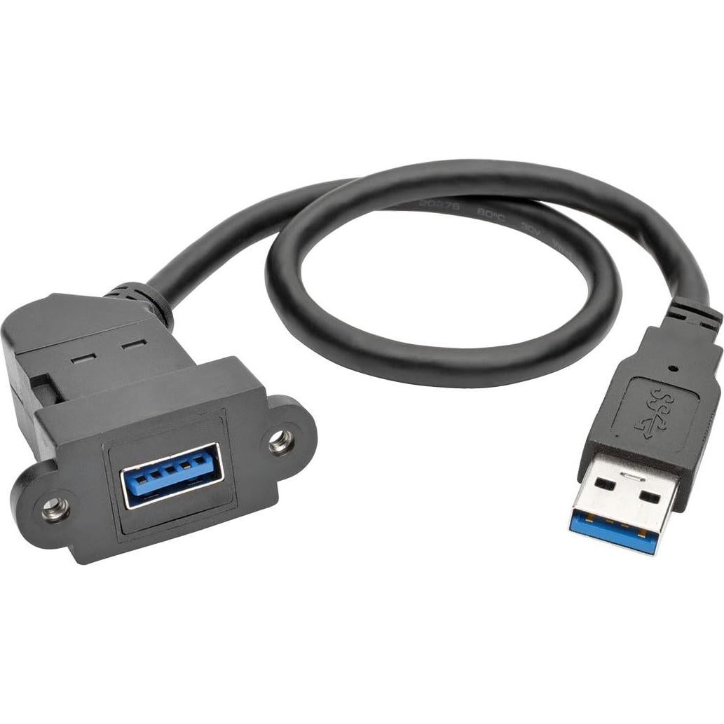 Cable de Extensión USB 3.0 Tripp Lite Keystone 0.3m Angulado