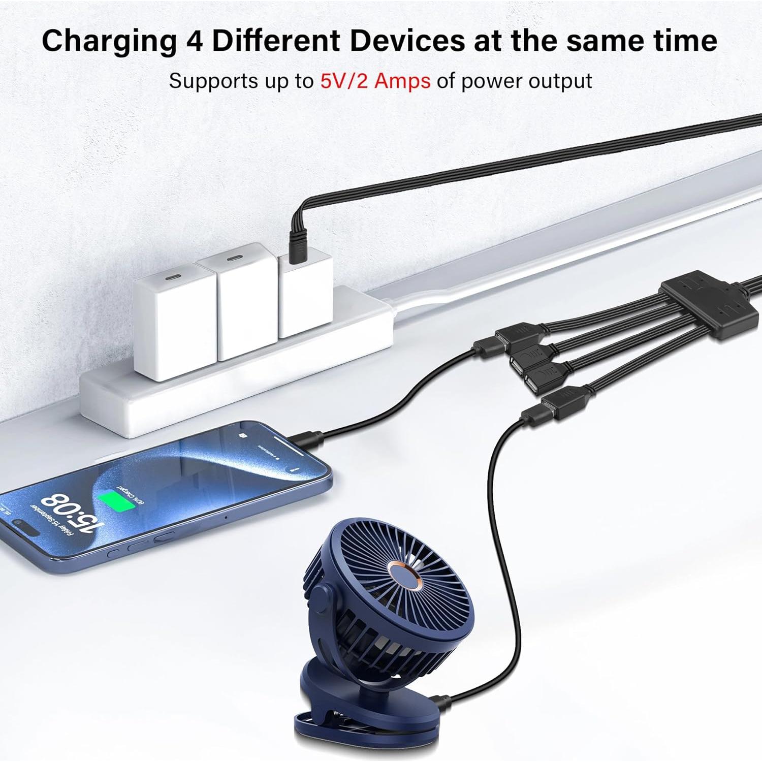 Cable divisor USB C a 4 USB A hembra 0.5m Shenzhenshi