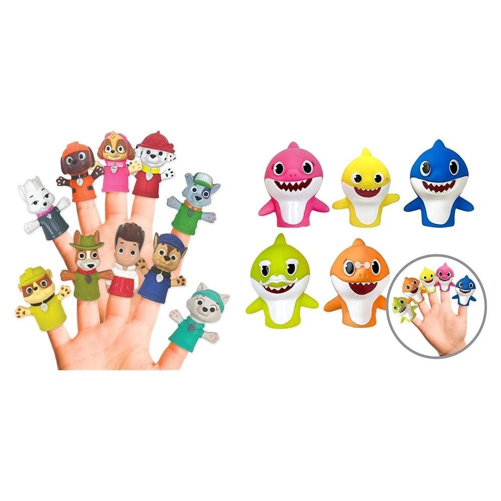 Conjunto de Títeres de Dedo Ginsey PAW Patrol y Baby Shark