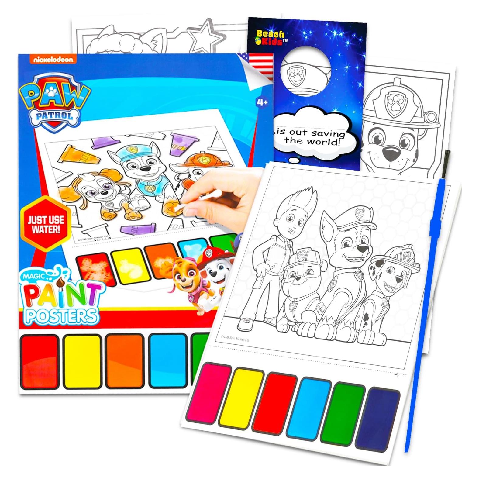 Conjunto de Pintura con Agua Paw Patrol - Libro de Colorear 16 Páginas