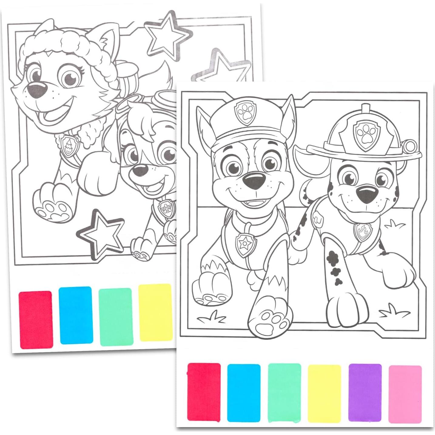 Conjunto de Pintura con Agua Paw Patrol - Libro de Colorear 16 Páginas