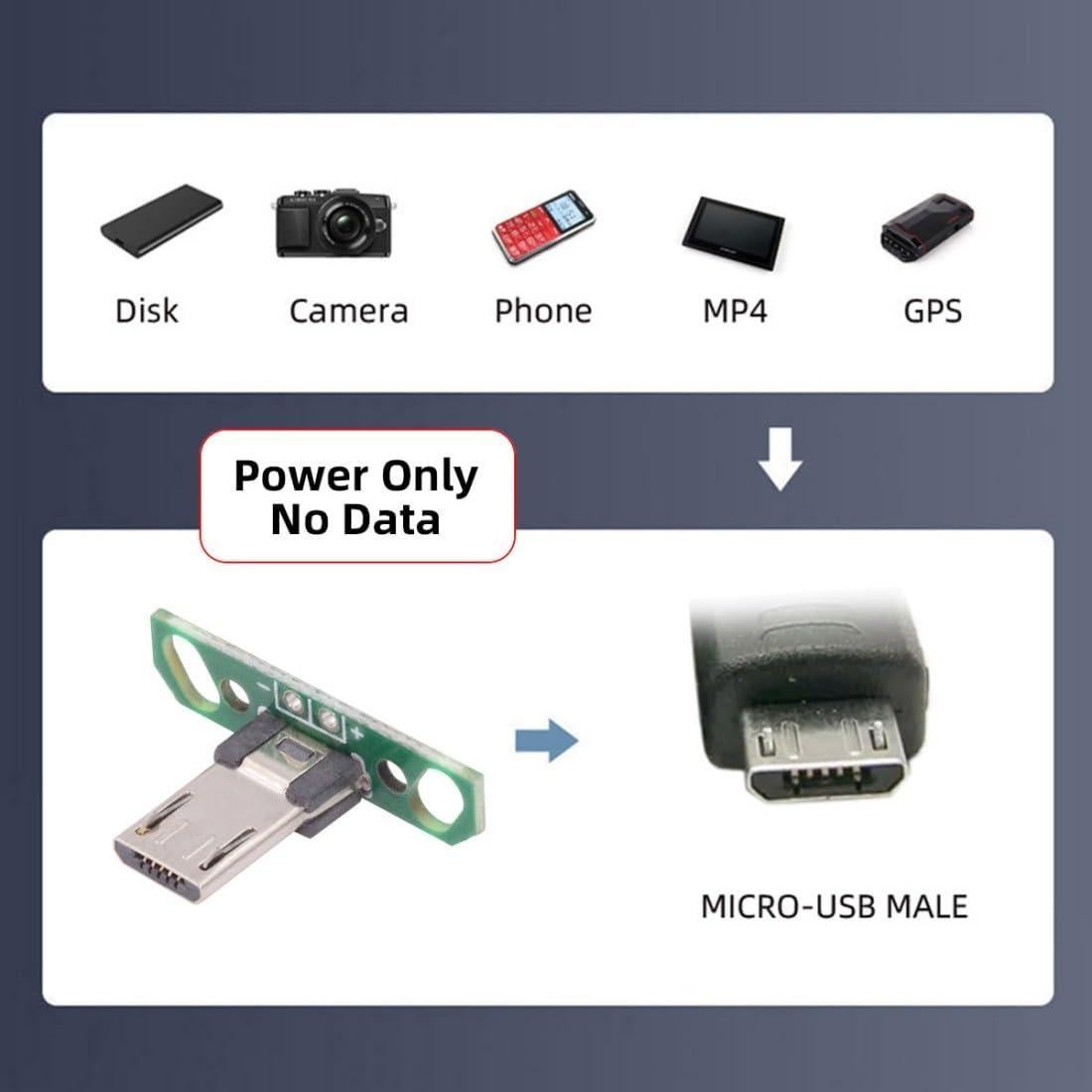 Conector USB 2.0 Macho Micro 2Pin CY para Soldadura - 5 Pack