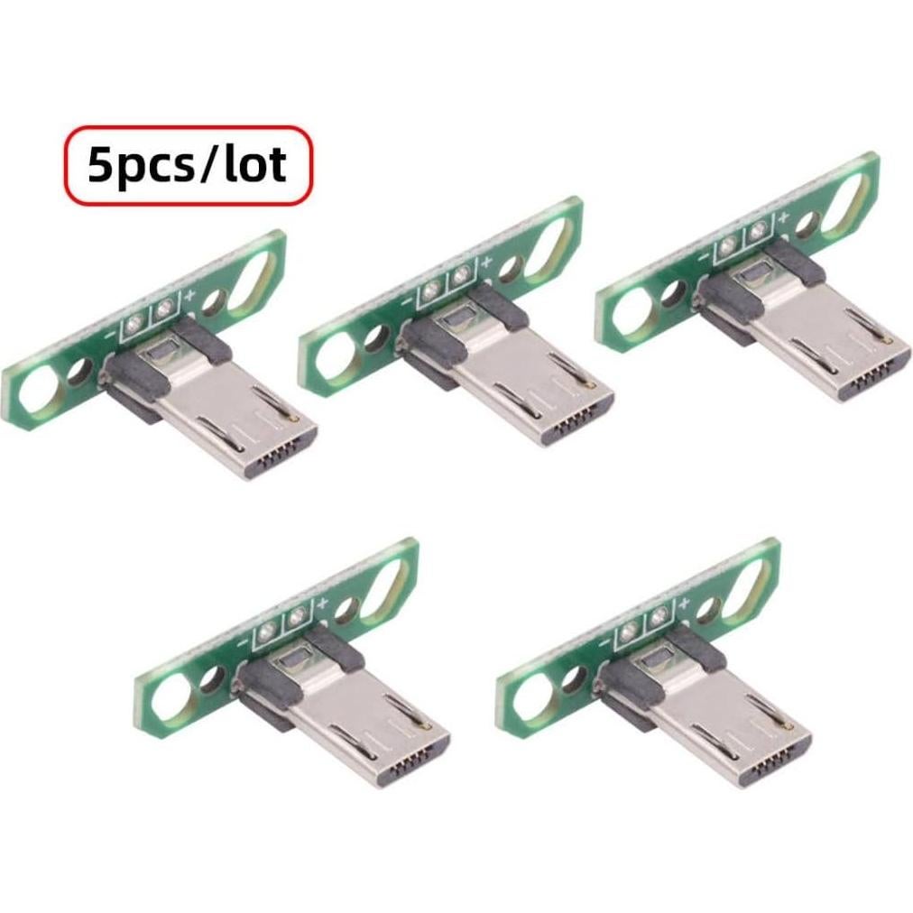Conector USB 2.0 Macho Micro 2Pin CY para Soldadura - 5 Pack