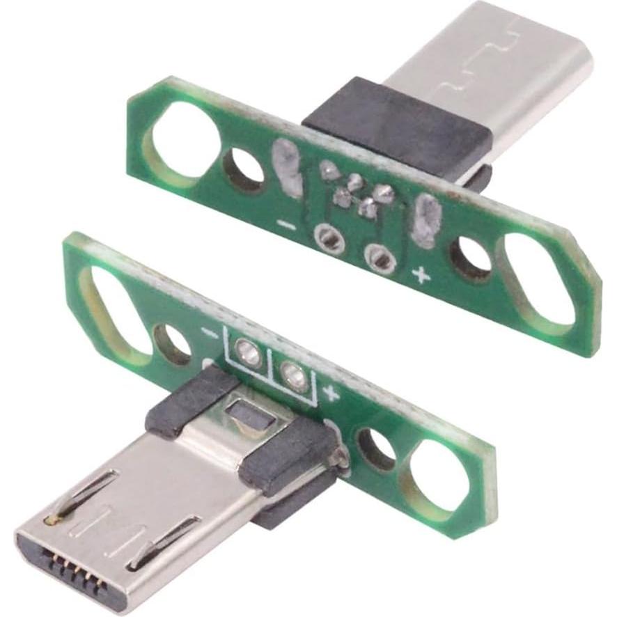 Conector USB 2.0 Macho Micro 2Pin CY para Soldadura - 5 Pack