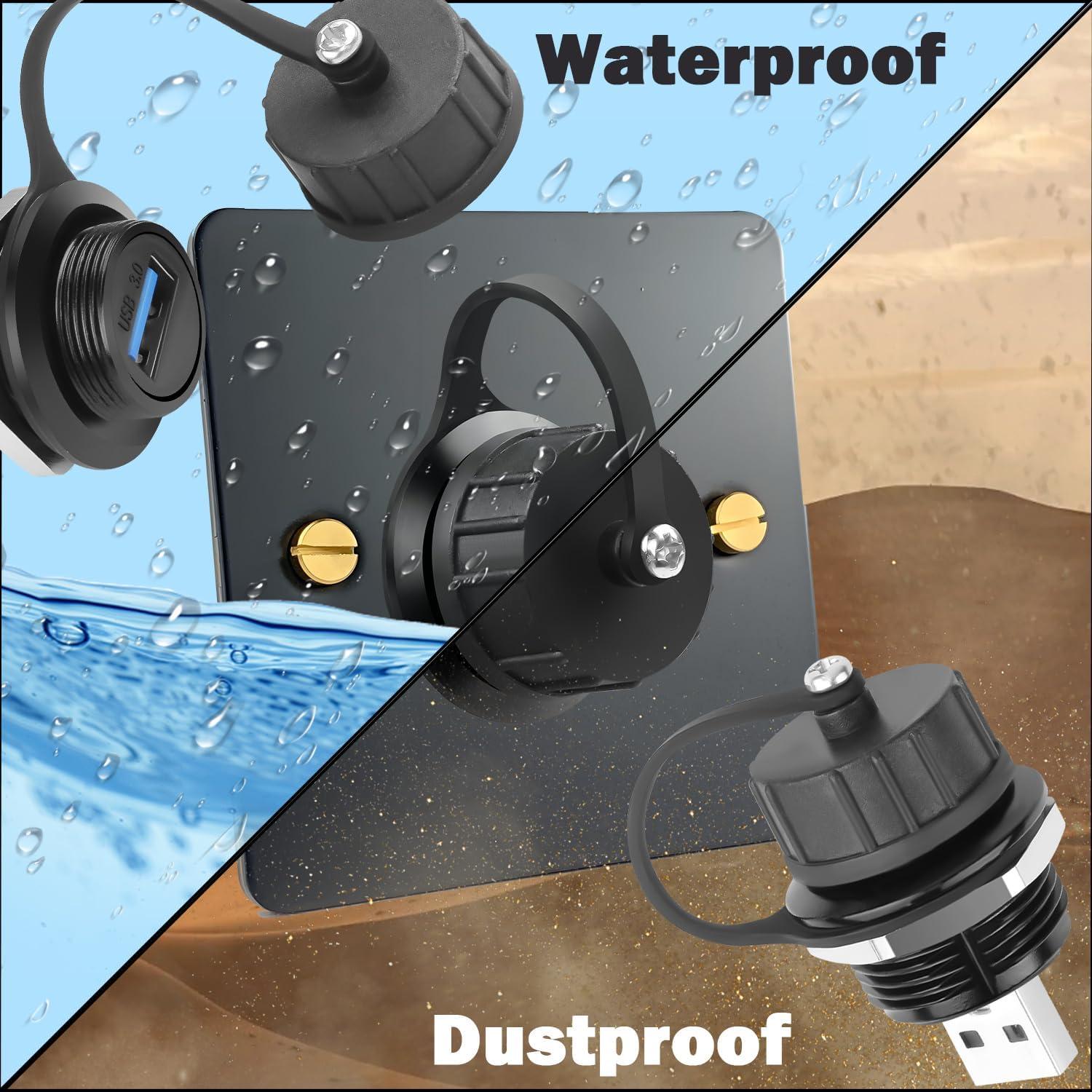 Conector Impermeable USB 3.0 Macho a Hembra QIANRENON