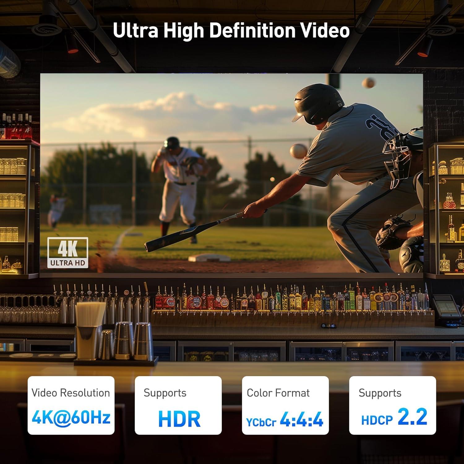 Extensor HDMI 4K Cable Matters 60m con HDR y Soporte IR