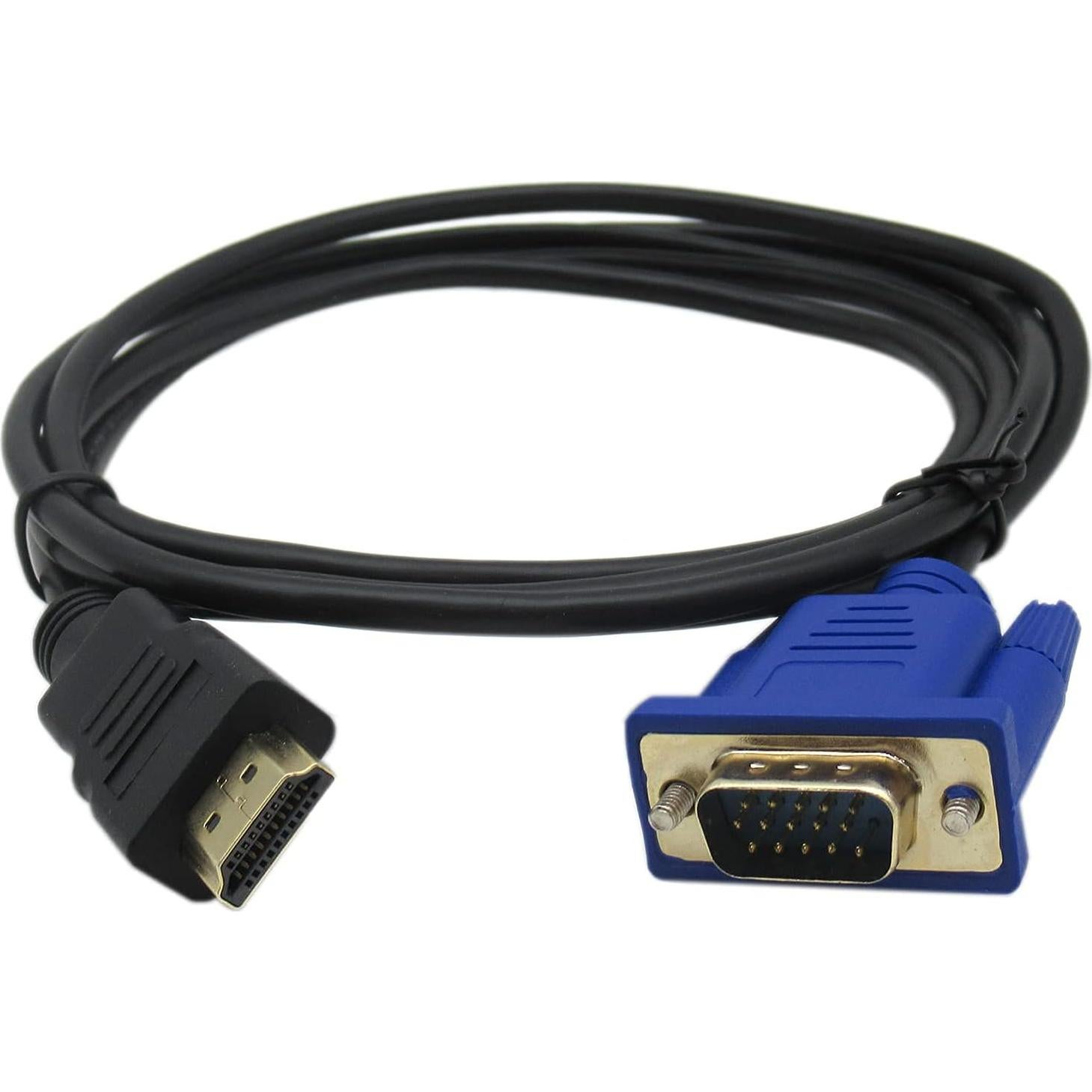 10 Cables HDMI a VGA 1.8m Conector Dorado 1080P BLUE ELF