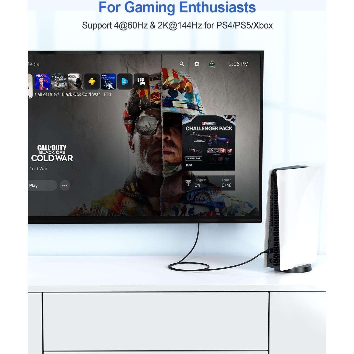 Cables HDMI 4K ApoJodly 6.6FT 5-Pack Alta Velocidad