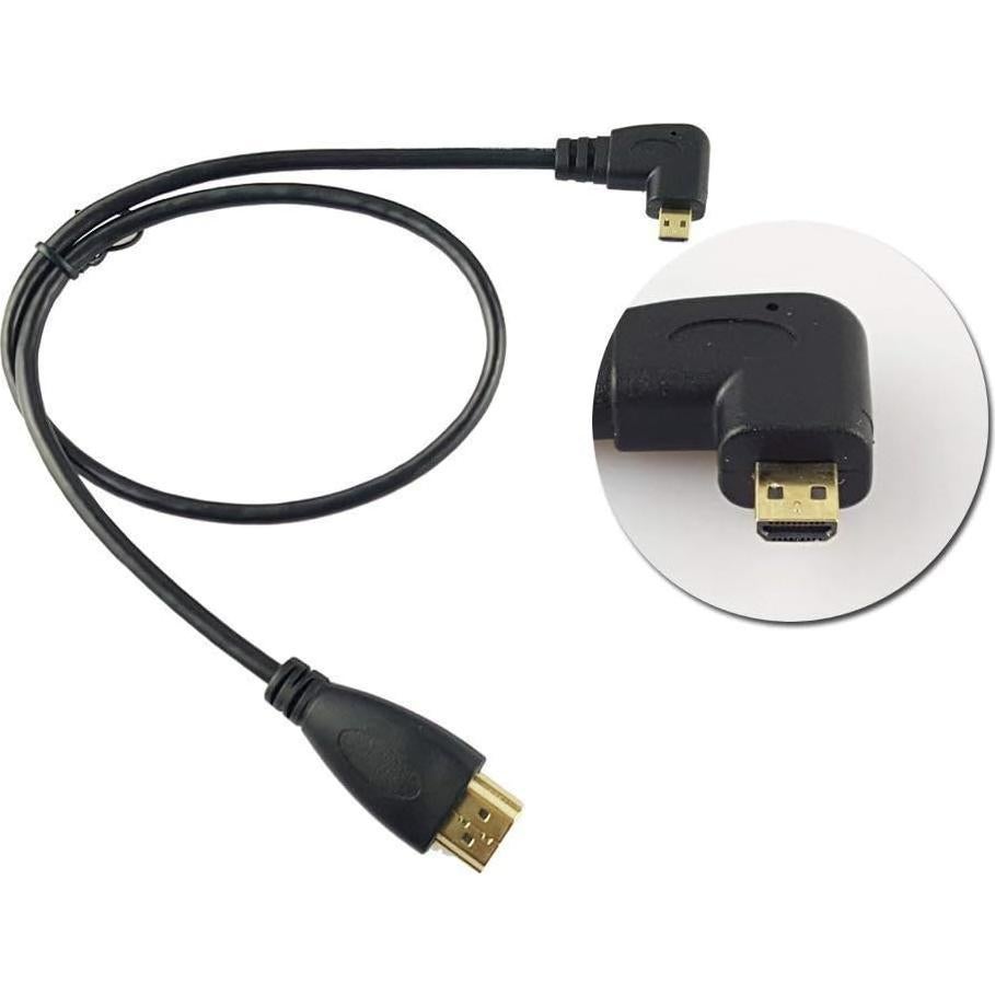 Cable Micro HDMI a HDMI Seadream 2Pack 50CM Ángulo Derecho