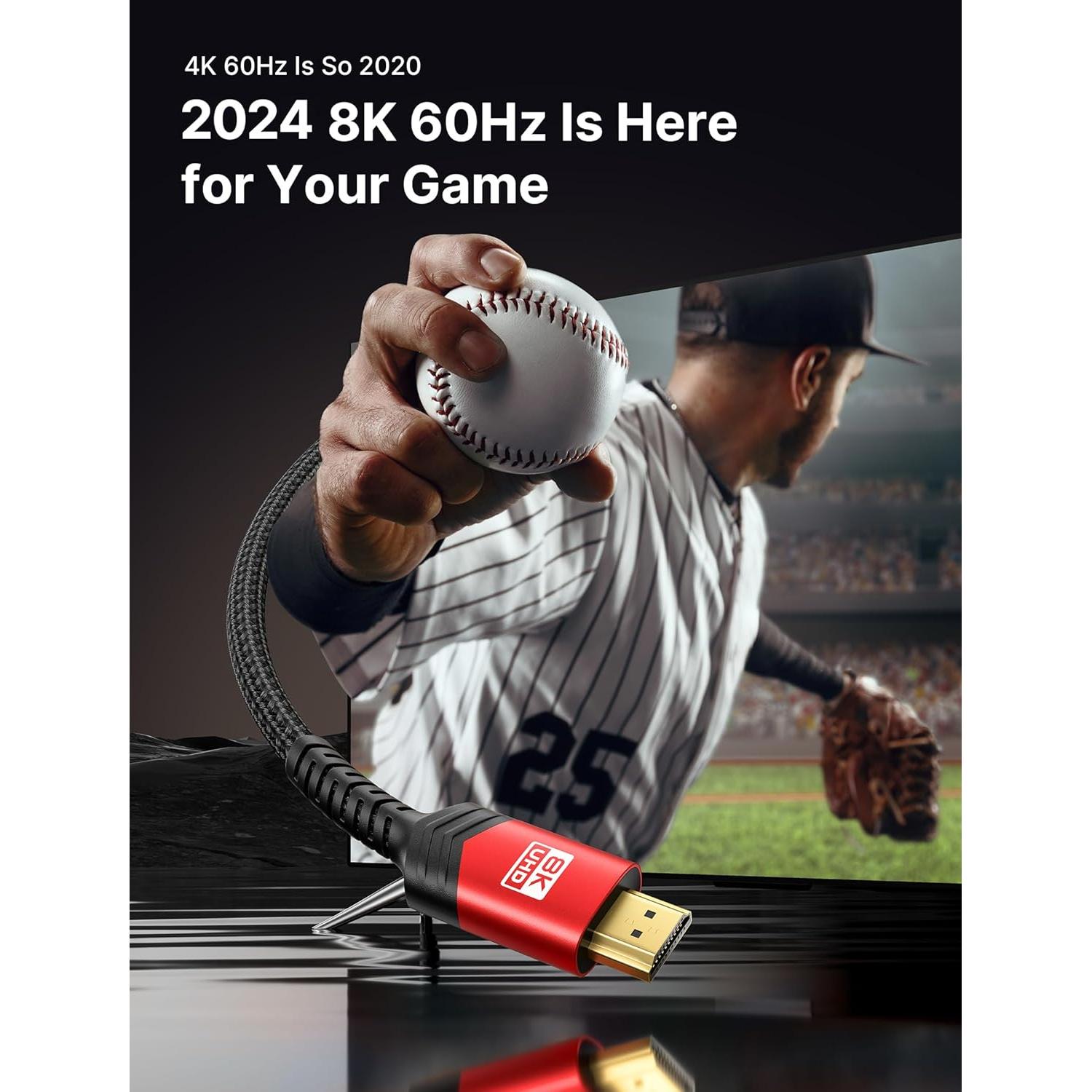 Cable HDMI JSAUX 2.1 1.83m 48Gbps 8K 4K Compatible PS5/Xbox