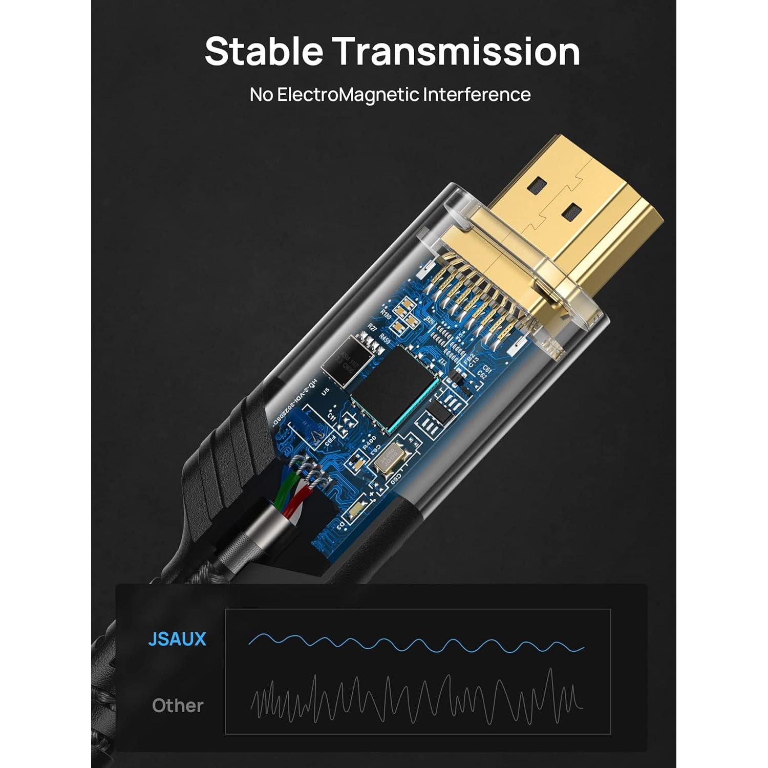 Cable HDMI JSAUX 2.1 1.83m 48Gbps 8K 4K Compatible PS5/Xbox