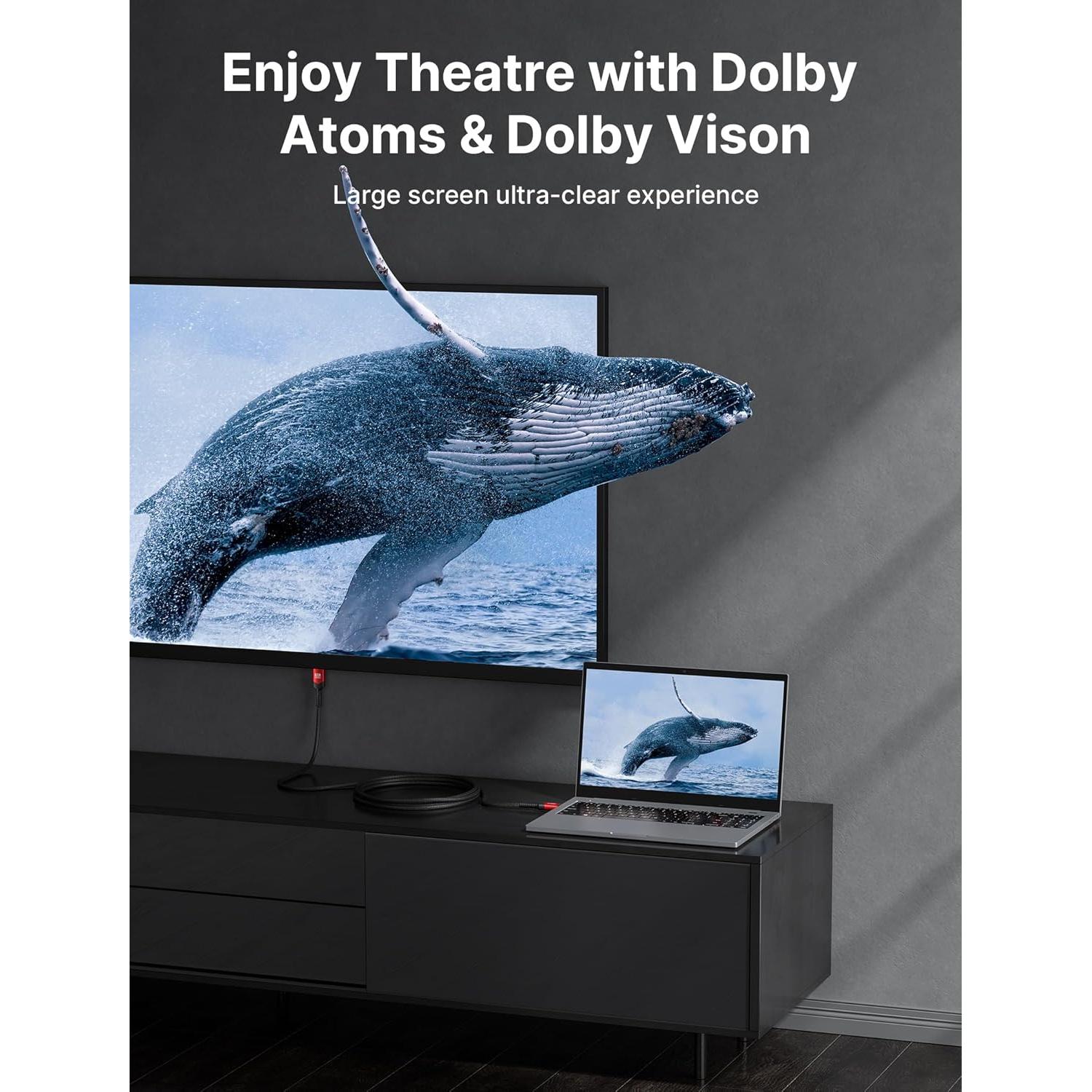 Cable HDMI JSAUX 2.1 1.83m 48Gbps 8K 4K Compatible PS5/Xbox