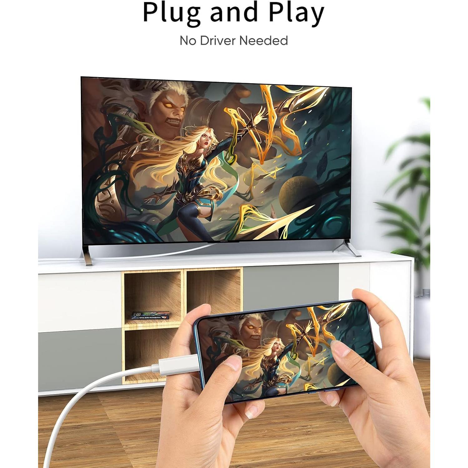 Cable USB C a HDMI 1.83m CableCreation 4K@60Hz Compatible