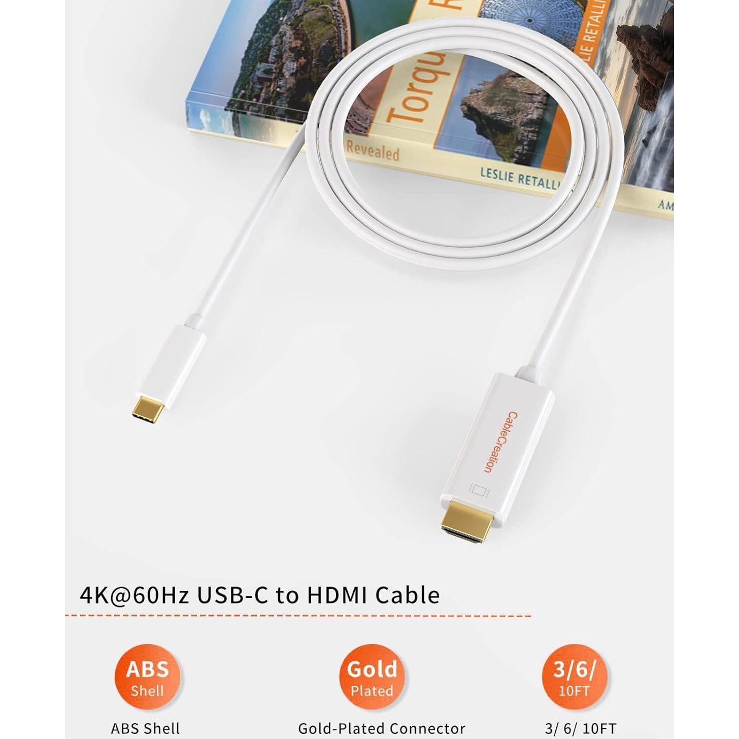 Cable USB C a HDMI 1.83m CableCreation 4K@60Hz Compatible