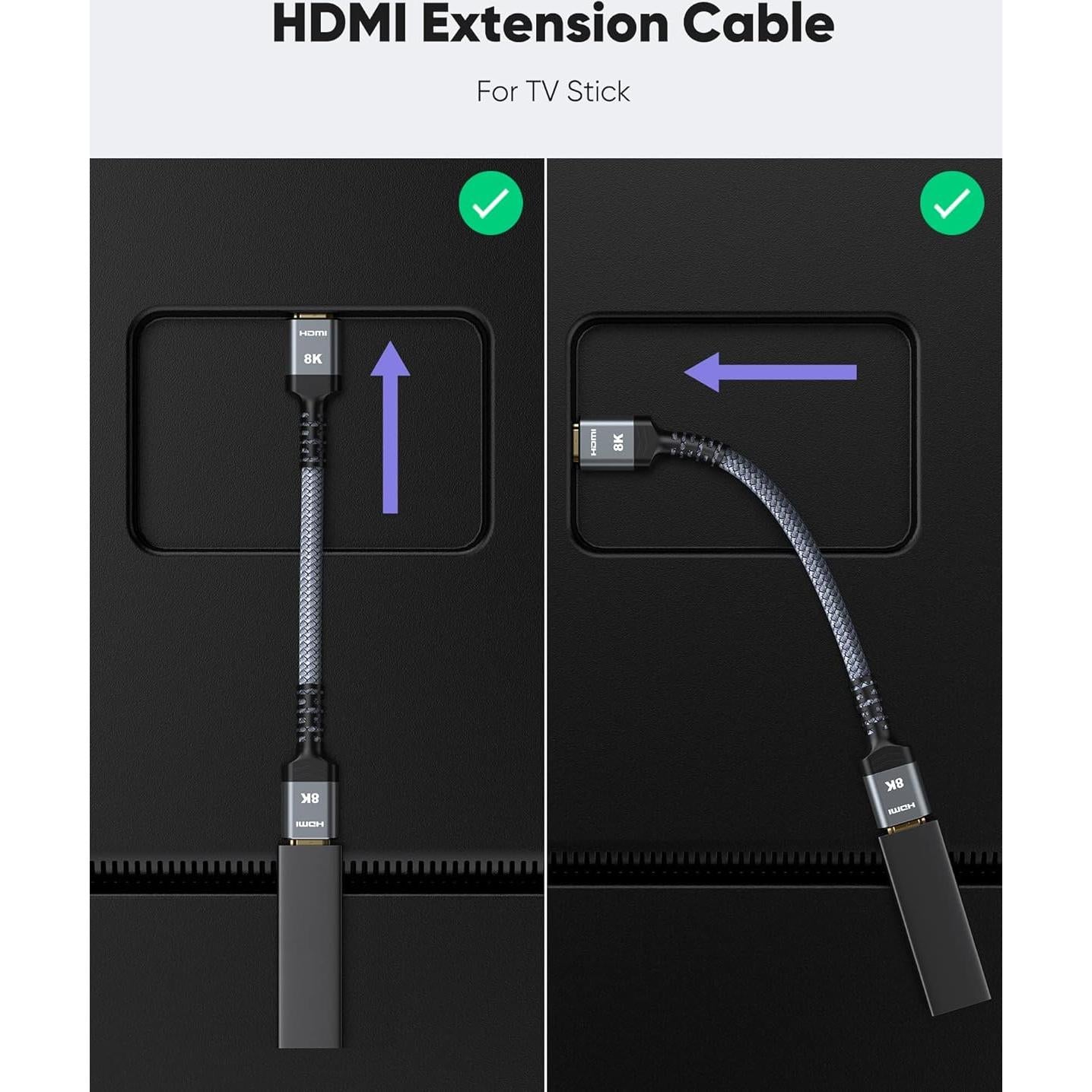 Extensor HDMI Highwings 8K 0.3m Ultra Alta Velocidad