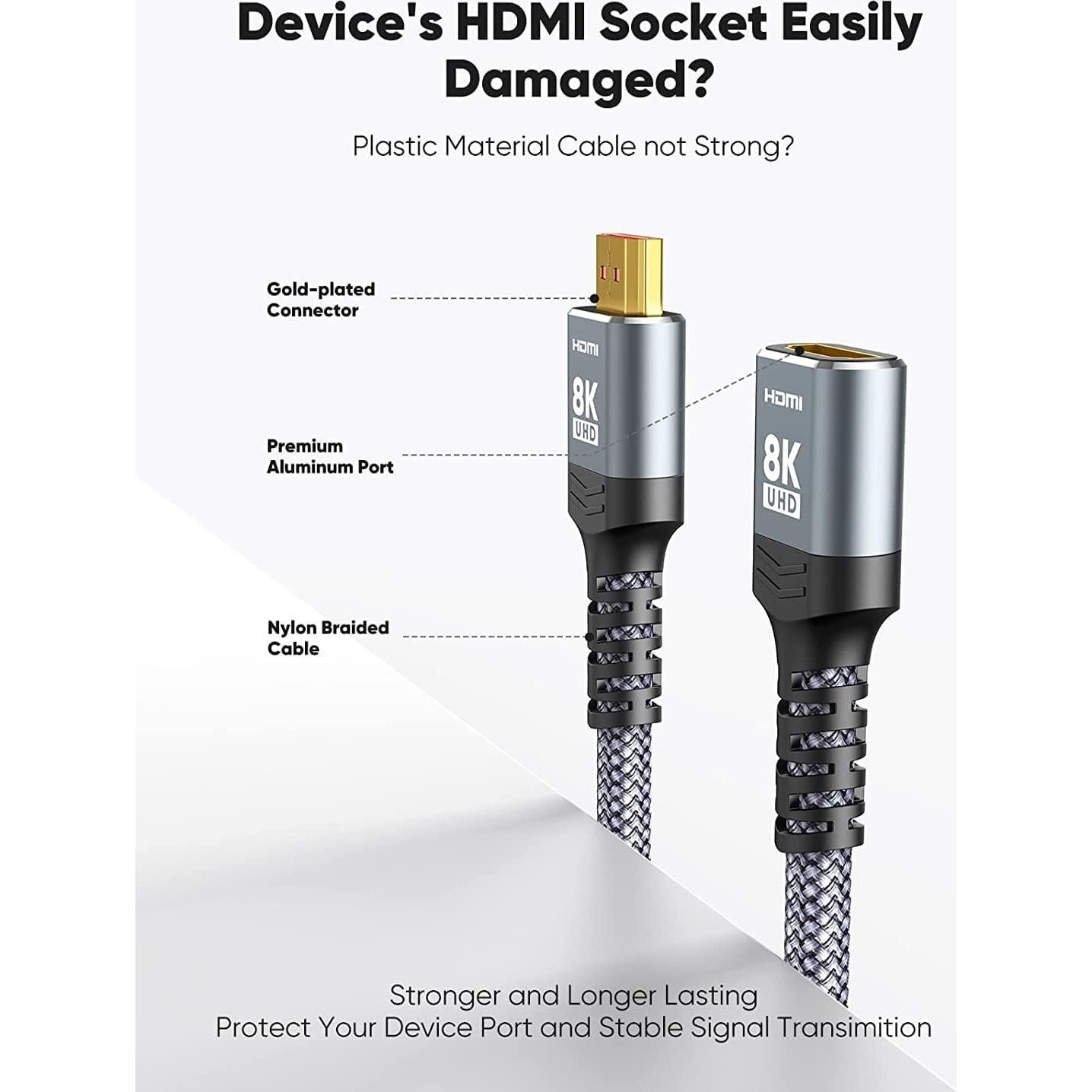 Extensor HDMI Highwings 8K 0.3m Ultra Alta Velocidad