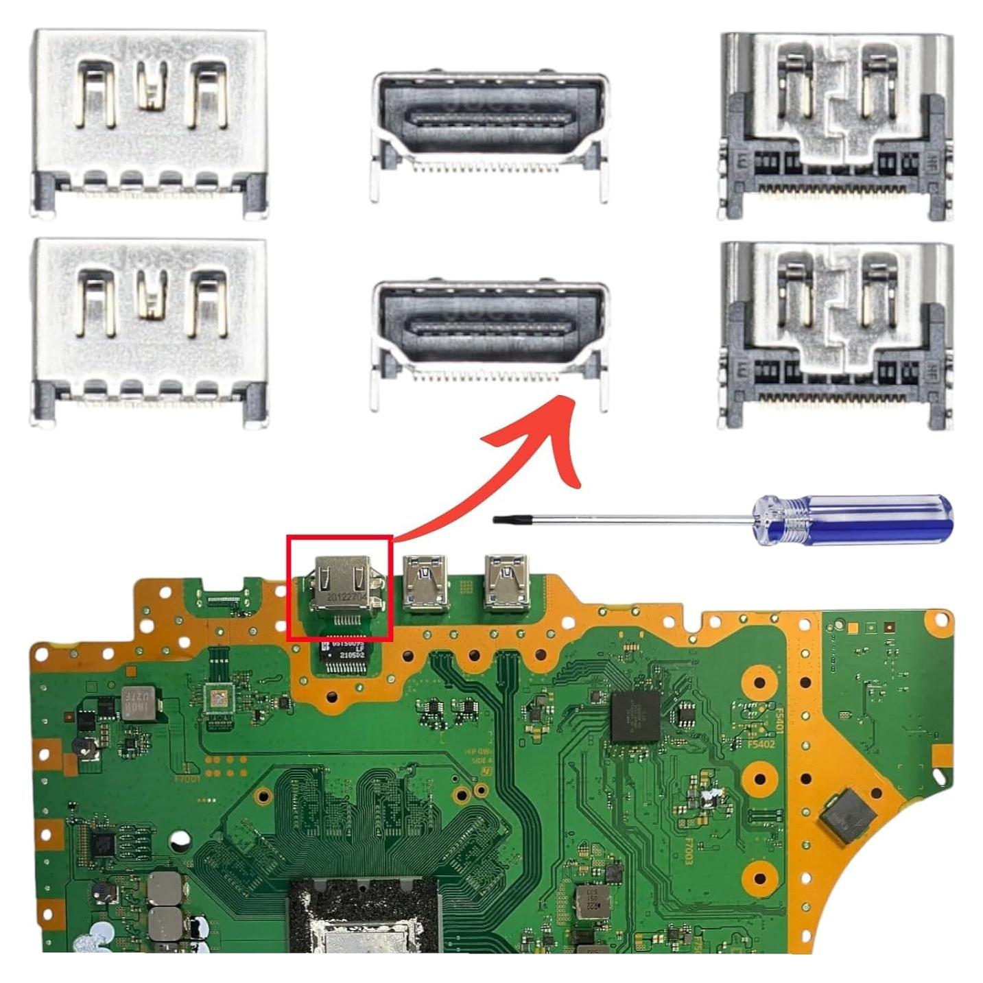 Reemplazo Puerto HDMI Original JoesGEcom para PS5 + Destornillador T8