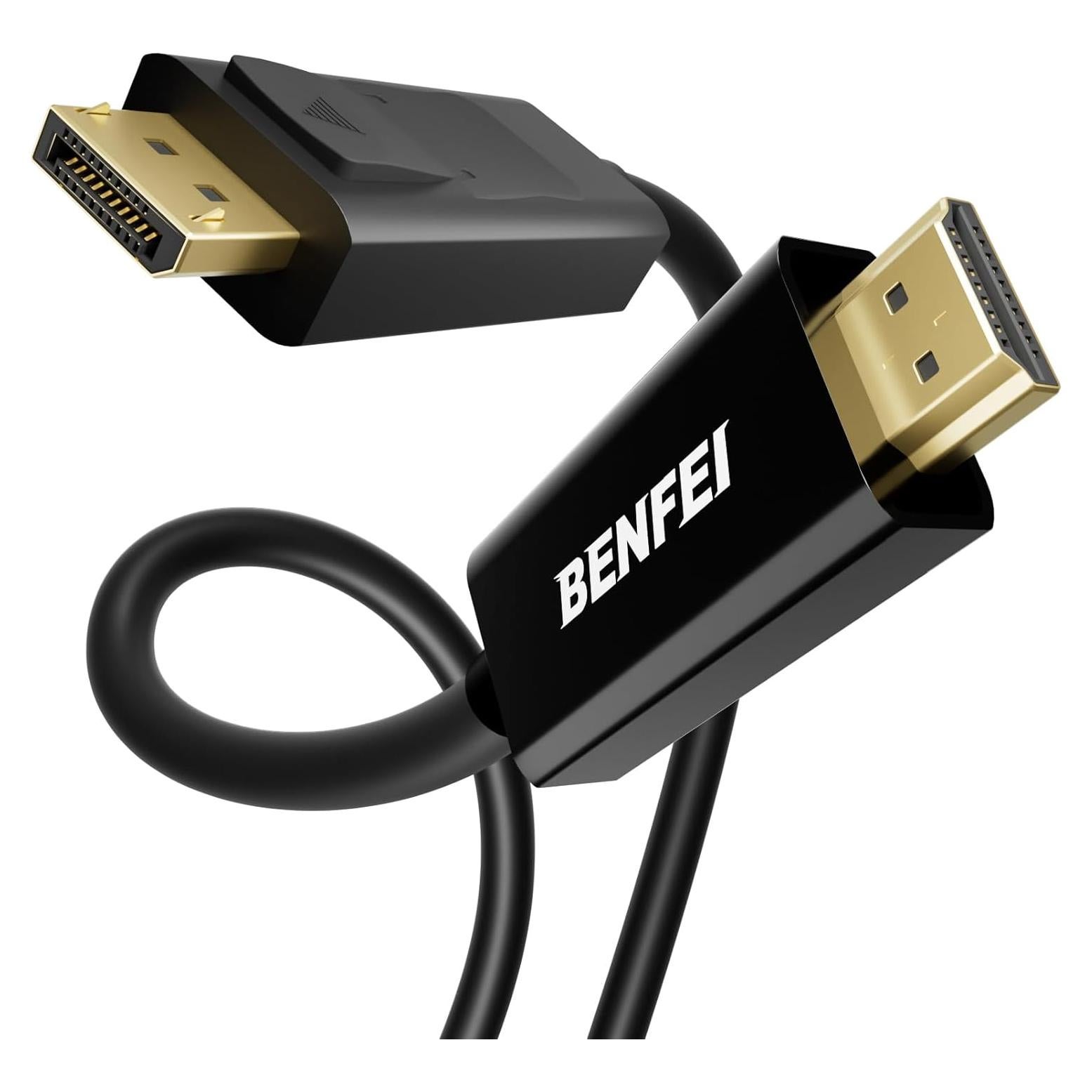 Cable DisplayPort a HDMI BENFEI 1.83m Paquete de 5 Unidades