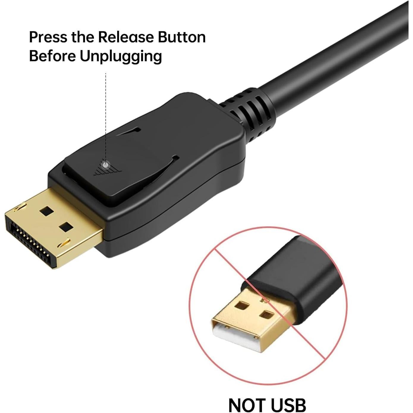 Cable DisplayPort a HDMI BENFEI 1.83m Paquete de 5 Unidades