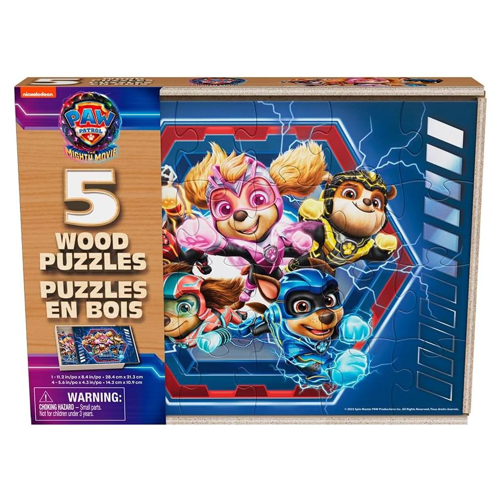 Rompecabezas de Madera Paw Patrol - Paquete de 5 Piezas