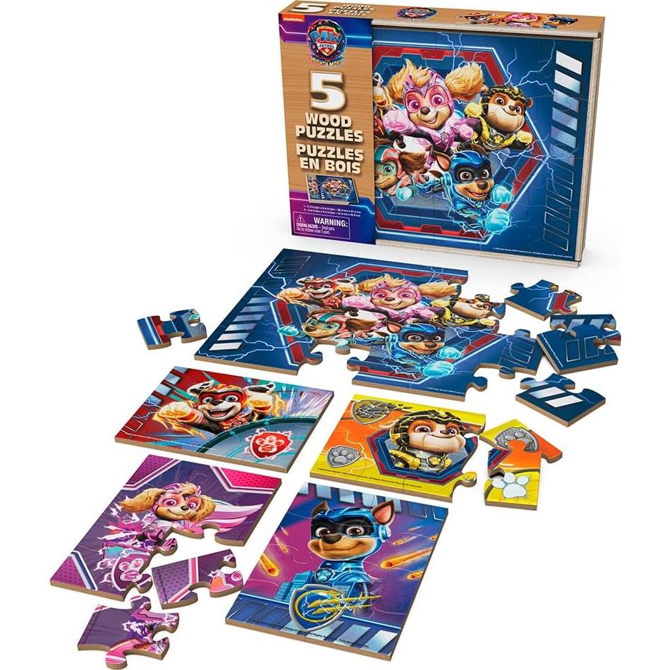 Rompecabezas de Madera Paw Patrol - Paquete de 5 Piezas