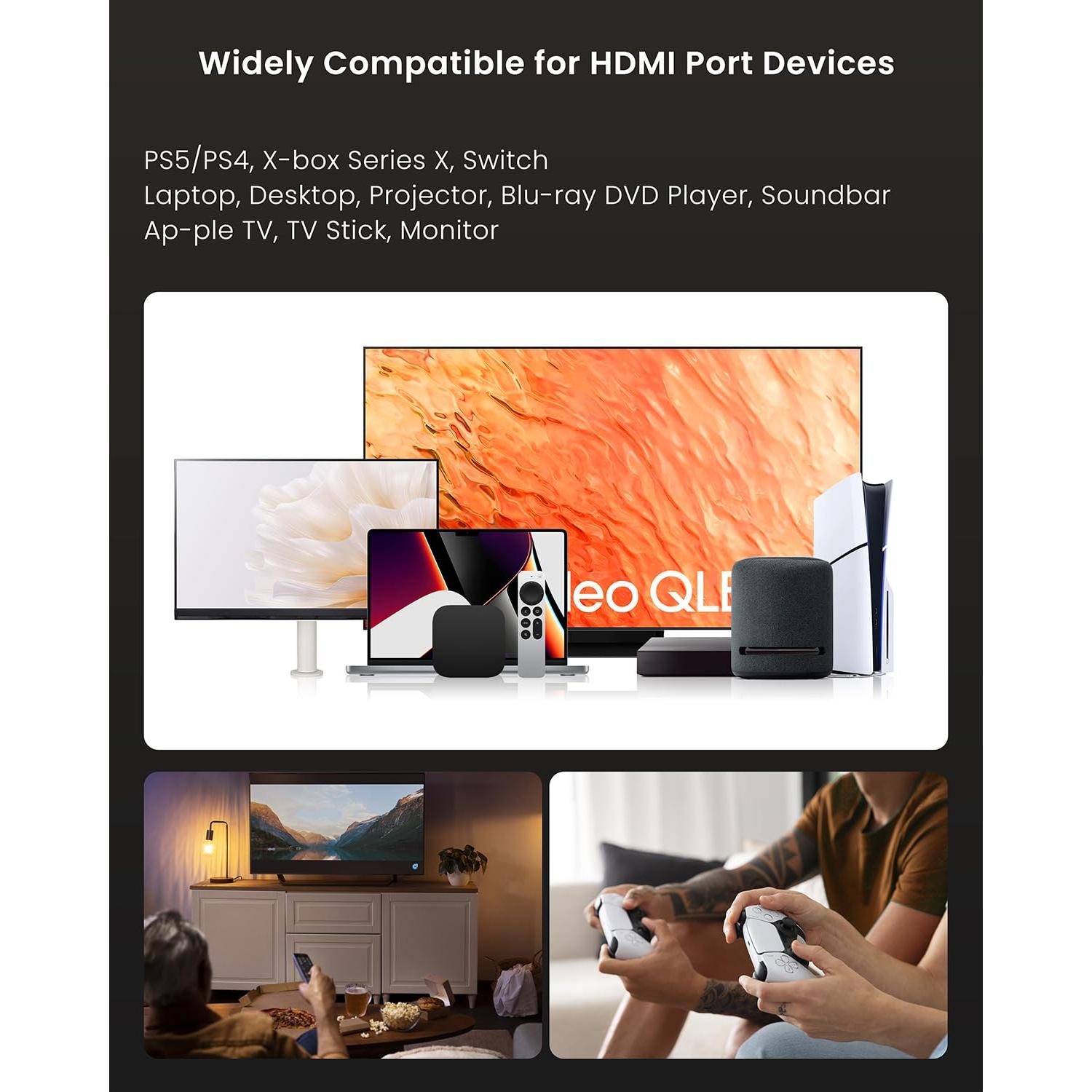 Cable HDMI 2.1 Fasgear 2m Ultra Alta Velocidad 8K@60Hz