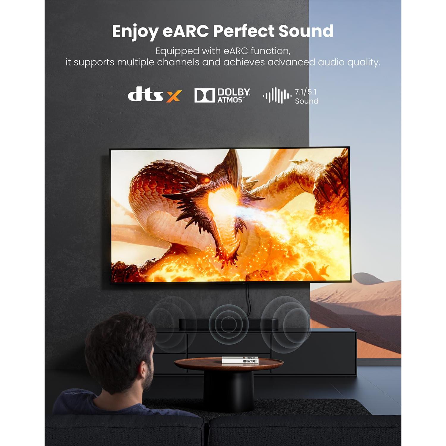 Cable HDMI 2.1 Fasgear 2m Ultra Alta Velocidad 8K@60Hz