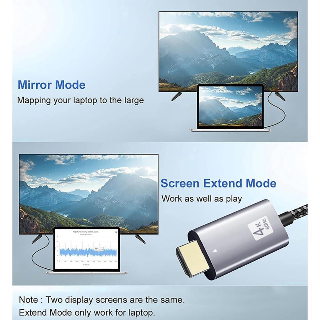 Cable USB C a HDMI 4K 60Hz QCEs 1.99m para MacBook y Galaxy