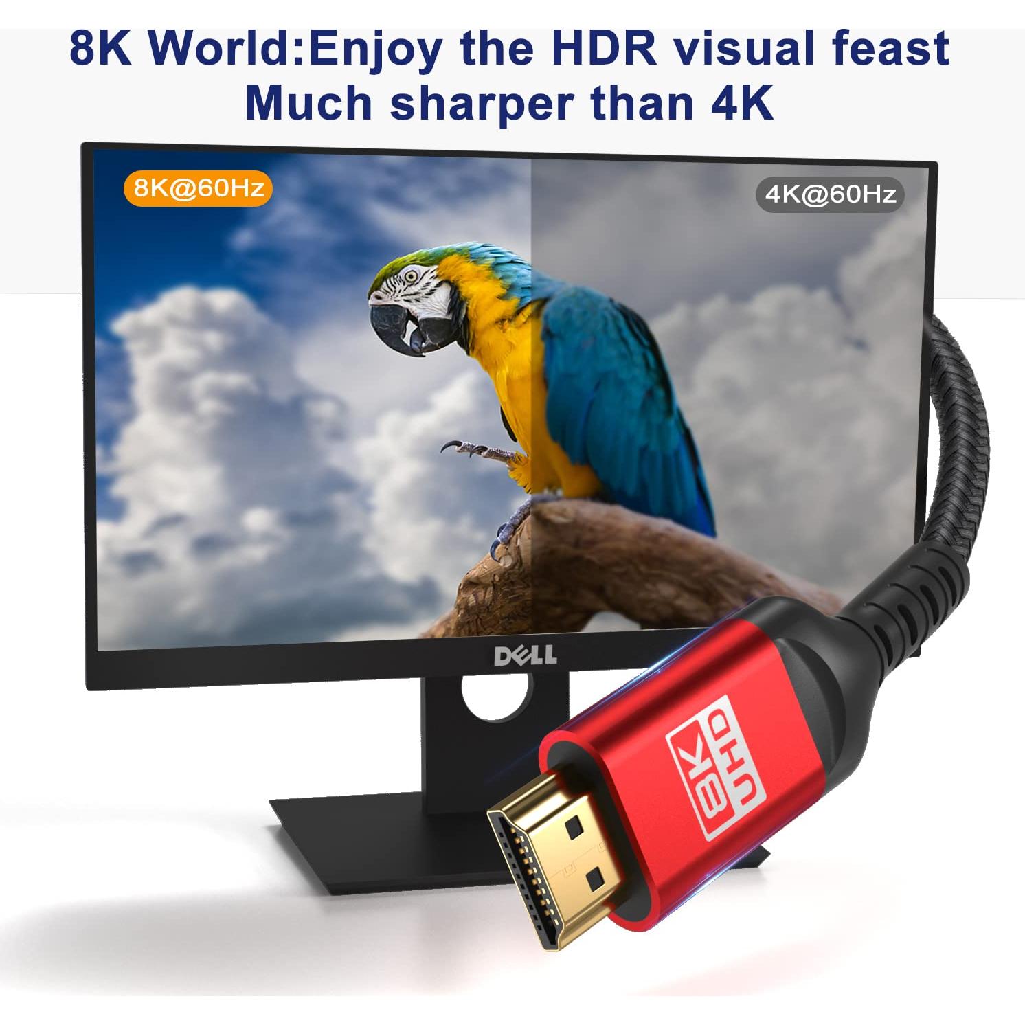 Cable HDMI 8K ALLEASA 3.66m 48Gbps eARC HDR10 4K 120Hz