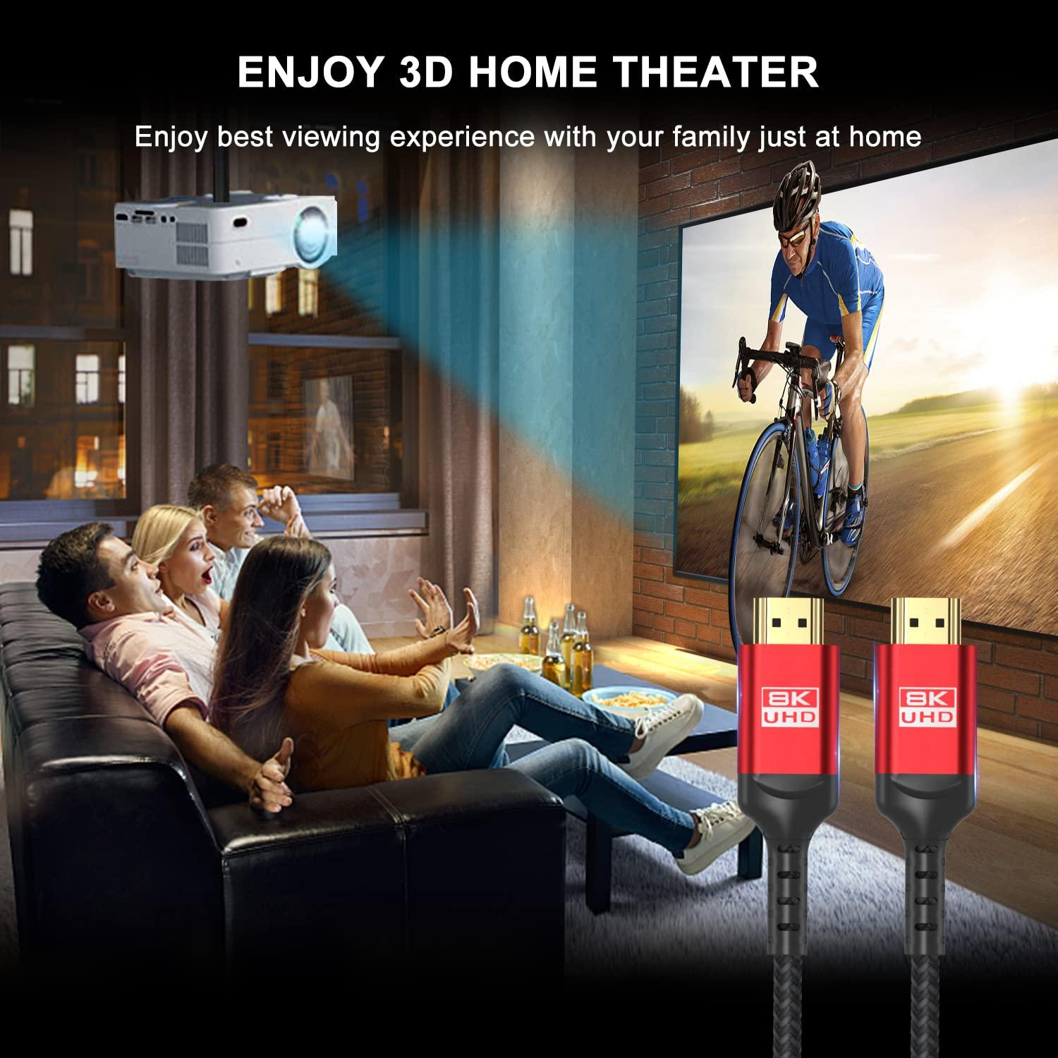 Cable HDMI 8K ALLEASA 3.66m 48Gbps eARC HDR10 4K 120Hz