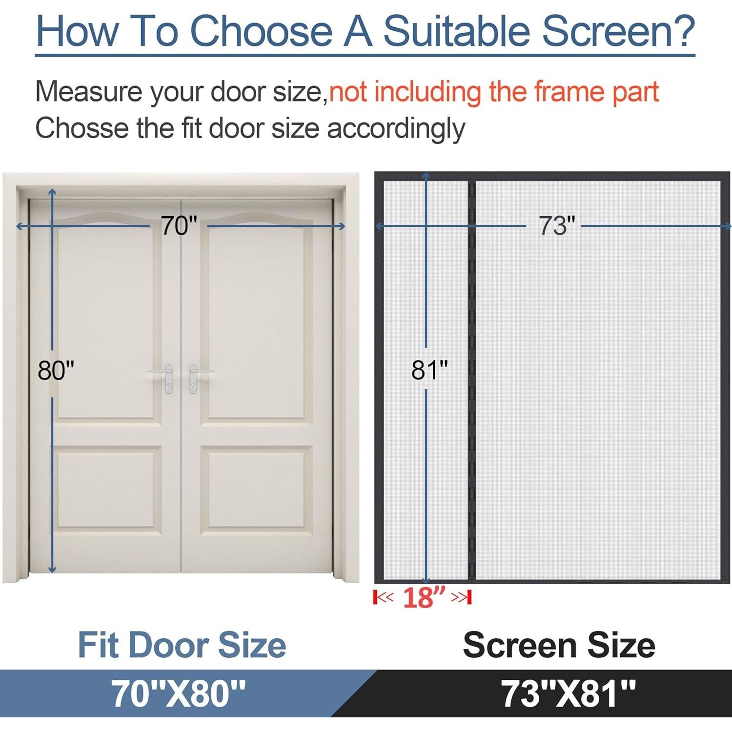 Puerta de Pantalla Magnética Okayavo 73x205 cm Resistente