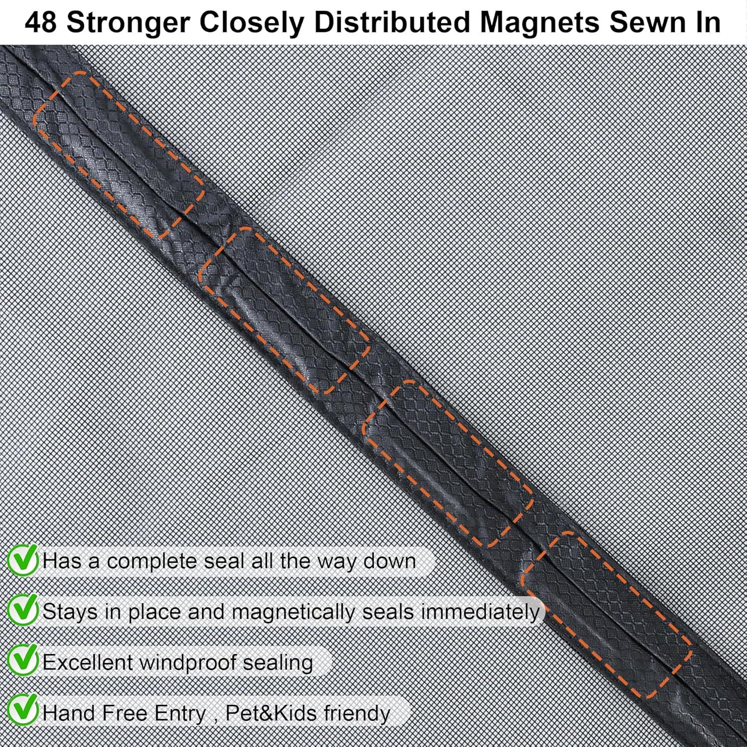 Puerta de Pantalla Magnética Okayavo 73x205 cm Resistente