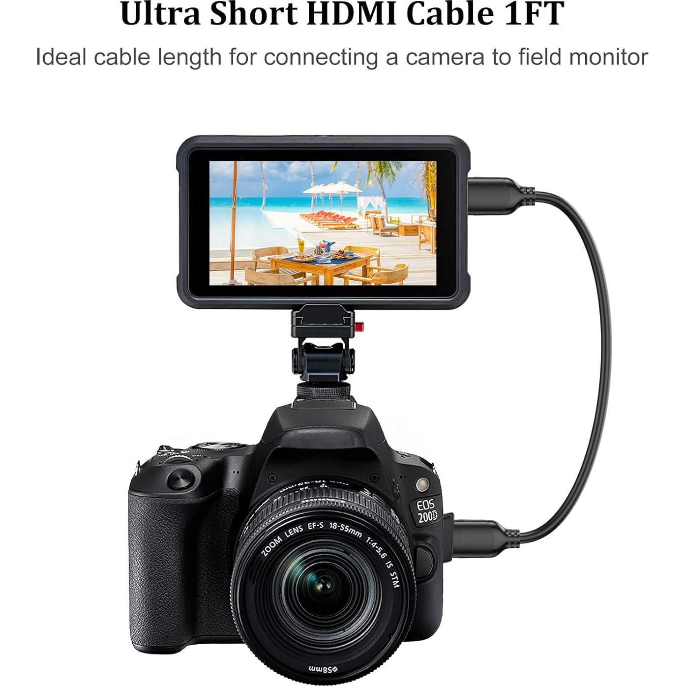 Cable HDMI Corto 1 Pie UVOOI 10-Pack 4K 60Hz Alta Velocidad