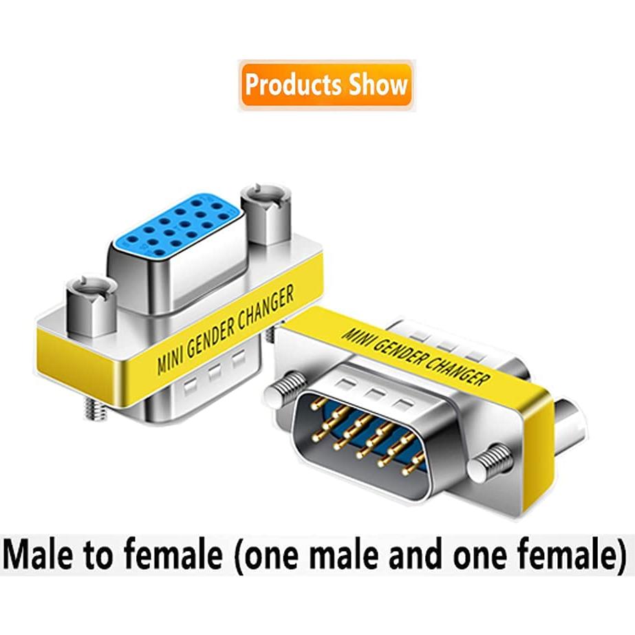 Adaptador VGA Macho a Hembra LNHCAW - Paquete de 3